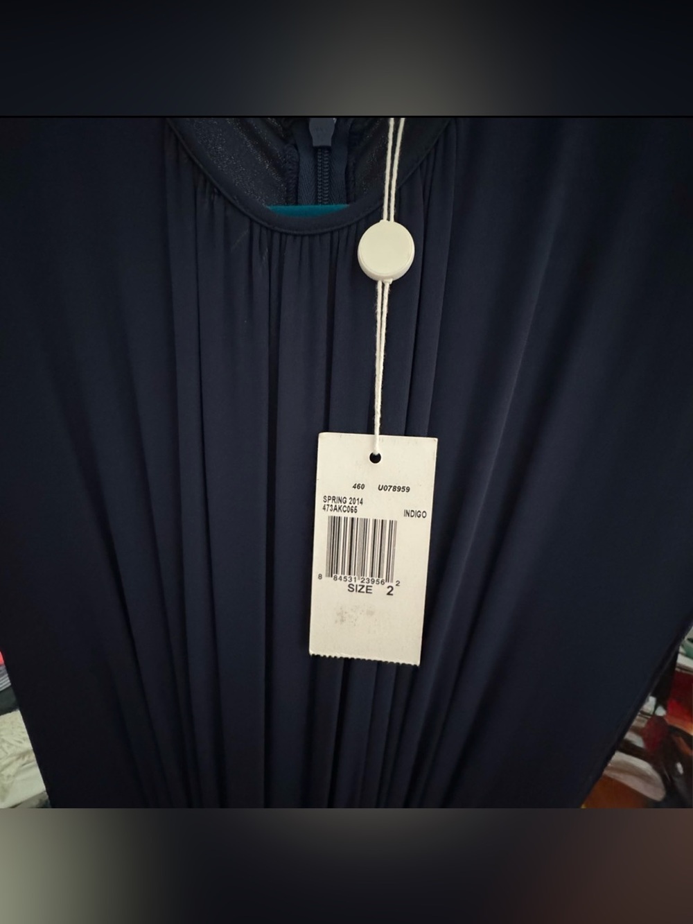 NWT Michael Kors Runway Collection Spring 2014 Indigo Ruched Dress Sz 2 - Picture 8 of 12